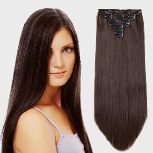 Paradise 10 Piece Straight ¾ Head Hair  (Dark Brown)