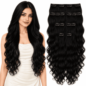 Paradise 7 PC Synthetic Hair Extension Black