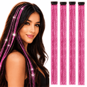 Paradise Colored Hair Streak 4pc Pink
